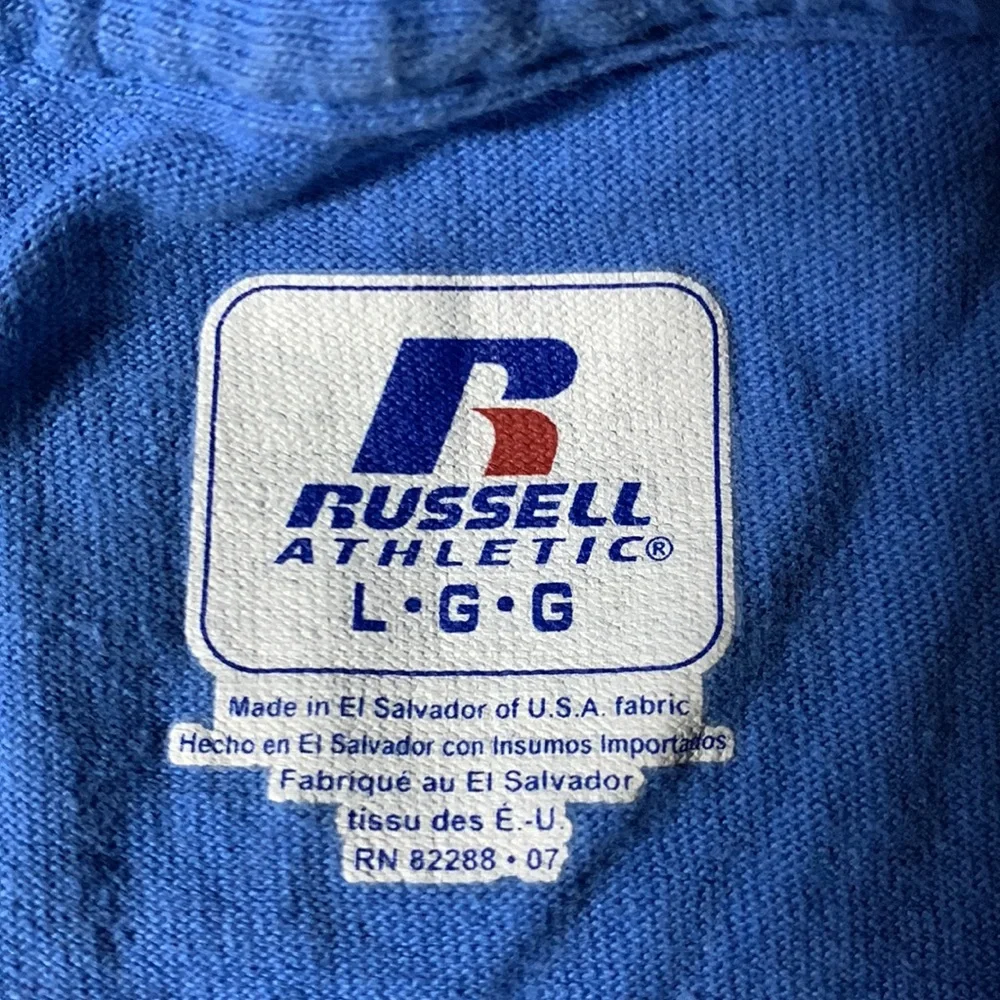 Lot of 2 Russell Athletics blue, short sleeve t-shirts.  Size Large - Picture 7 of 11